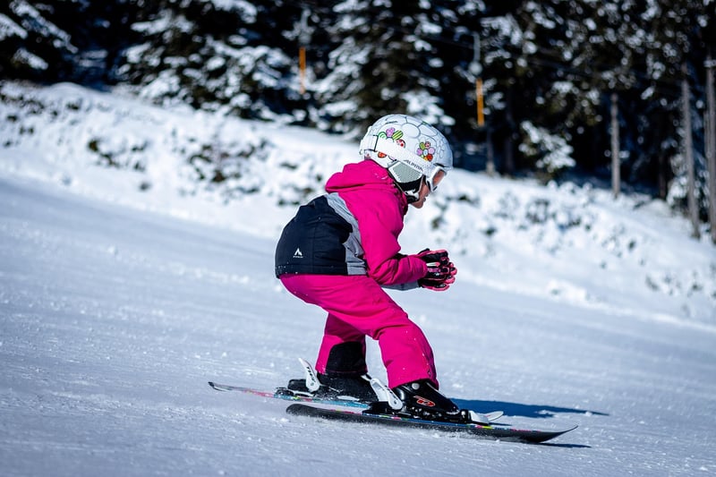 Skiing in the mountains